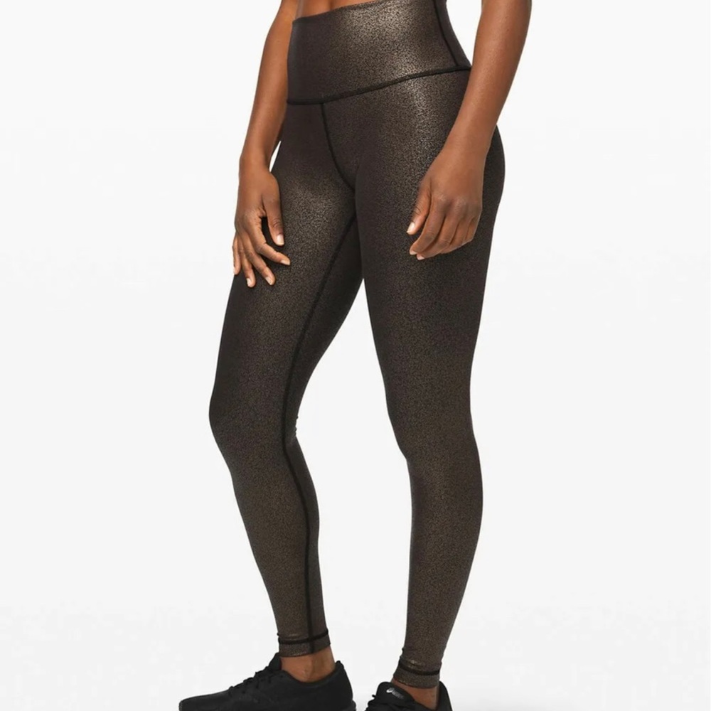LULULEMON Wunder Under 28" Tight 12 Luminosity Foil Black Copper